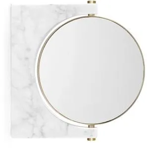 Audo Pepe Marmor Spiegel Wand Messing/ Carrara Marmor